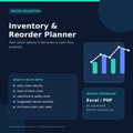 Inventory and Reorder Planner digital spreadsheet cover